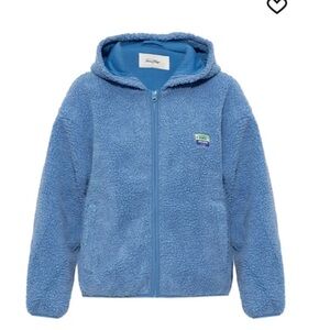 American Vintage Womens Hoktown Jacket Fleece Coat Celestial Blue M/L 8-10 NWT